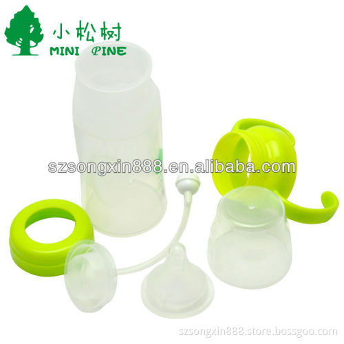 New design winding Baby Feeding Bottles (silicone baby bottle)